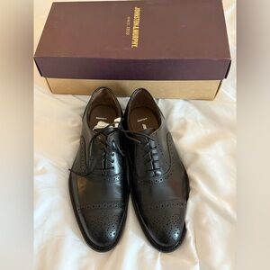 Johnston & Murphy Black Leather Oxfords